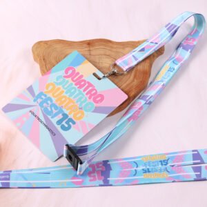 Wholesale custom logo lanyard and PVC badge card set for bulk orders