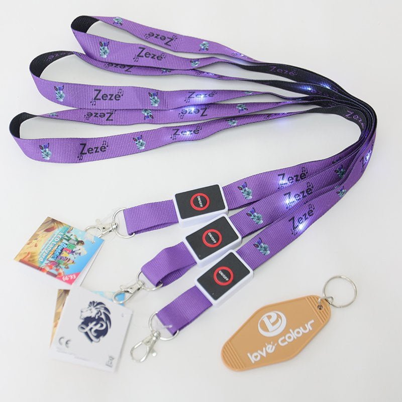 Custom LED Lanyard | Screen Printed Polyester Safety Breakaway Lanyard