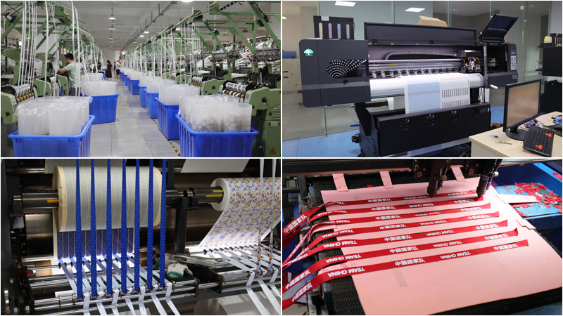 Bulk custom lanyard production at factory
