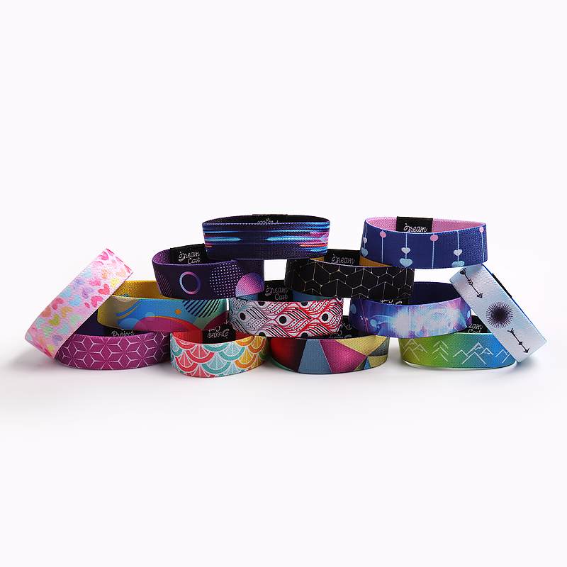Custom Elastic Wristbands | Heat Transfer Printed Stretch Wristbands for Events
