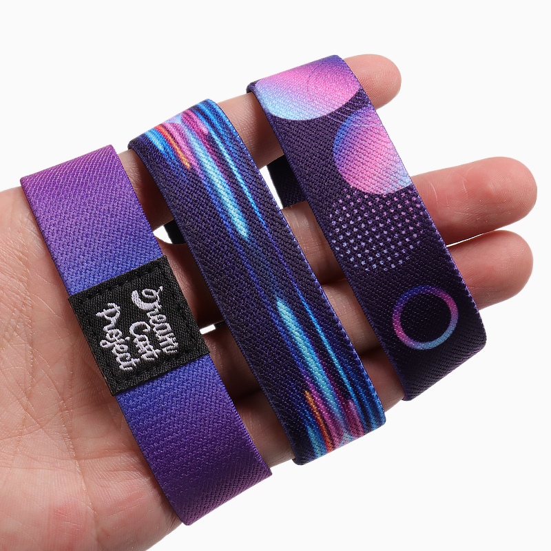 Custom Elastic Wristbands | Heat Transfer Printed Stretch Wristbands for Events