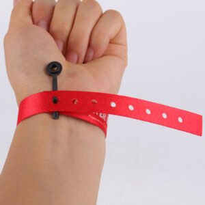 Custom logo RPET wristbands used as entry tickets for concerts and venues