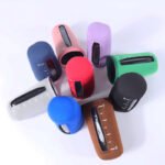 Neoprene coffee cup sleeves with viewing window to see drink level, heat transfer logo printing, reusable and durable