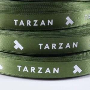 Polyester strap webbing with custom logo printing, wear-resistant webbing for bags and accessories