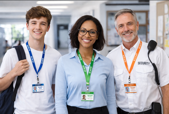 Education student ID and campus security lanyards