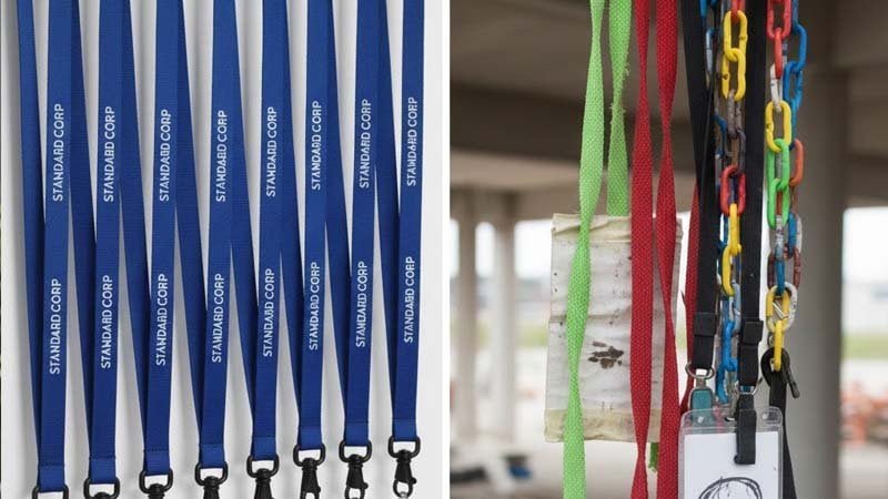 Inconsistent lanyard designs and hardware causing brand inconsistency across departments