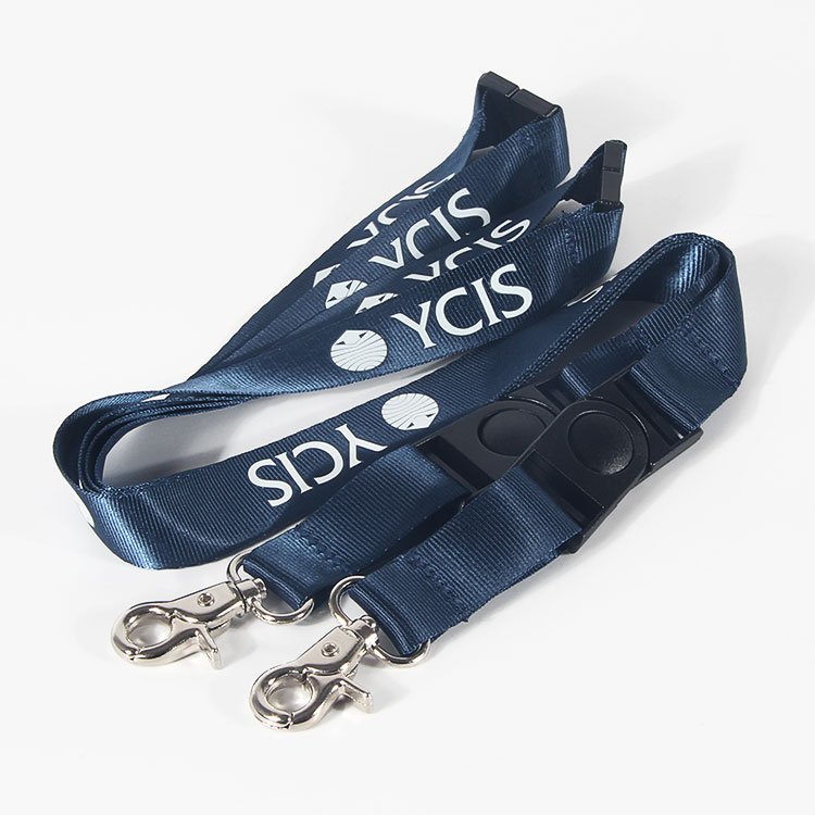 Custom Screen Printed Polyester Lanyard | Safety Breakaway Red Lanyard for Events & Staff IDs