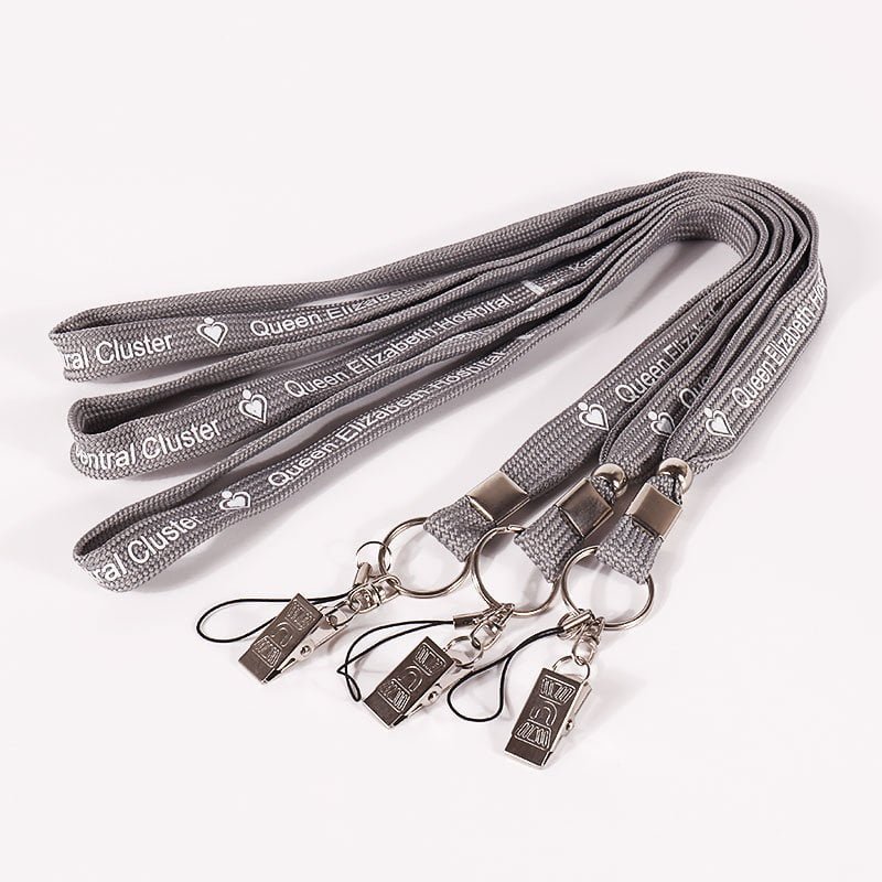 Stretchable tube lanyard with custom logo printing, comfortable retractable design for access cards and staff credentials