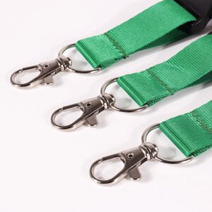 Nylon lanyard with silk screen printed logo and safety buckle, durable high-end lanyard for events and staff badges