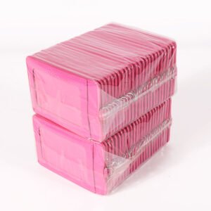 Custom PU card holder with transparent plastic film window, premium quality ID badge holder