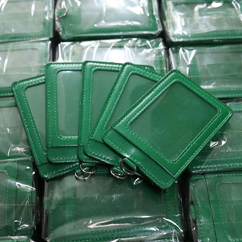 Custom PU Leather Card Holder | ID Badge Holder