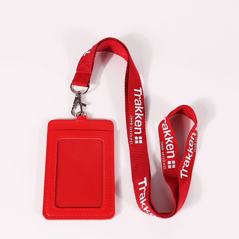 Custom screen printed lanyard with PVC card for staff IDs and events