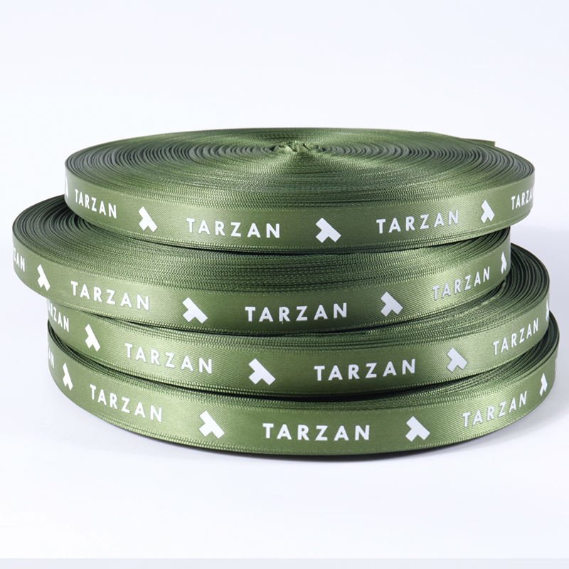 Polyester strap webbing with custom logo printing, wear-resistant webbing for bags and accessories