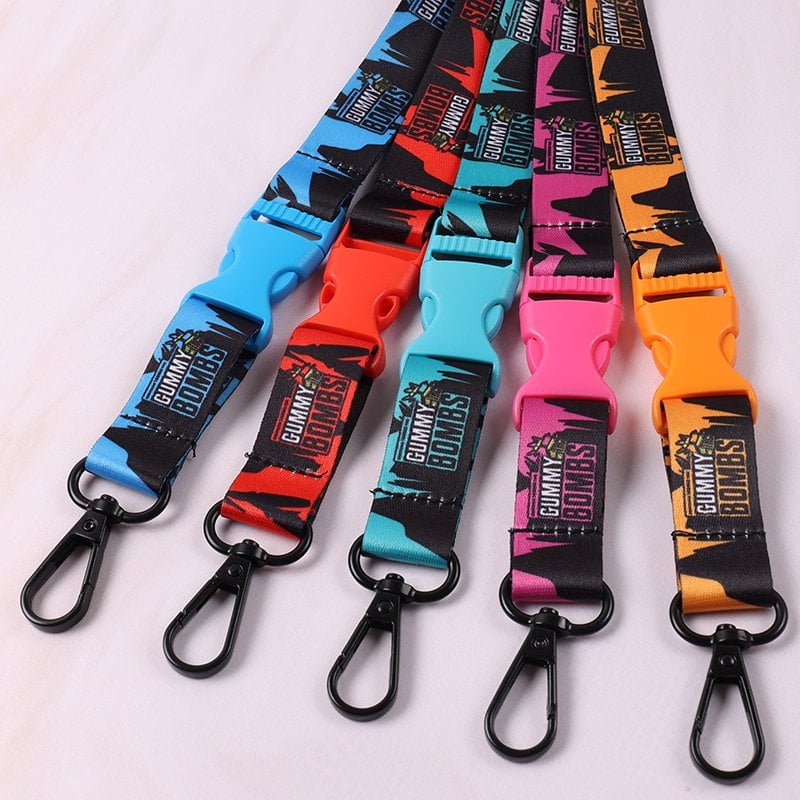 Custom Color Buckle Lanyard | Heat Transfer Printed Lanyard