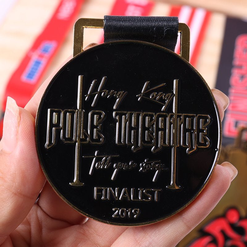 Durable medal ribbon lanyards with custom printing, MOQ 100pcs