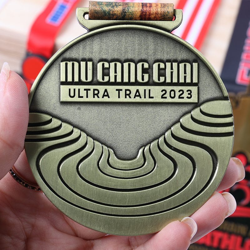 Durable medal ribbon lanyards with custom printing, MOQ 100pcs