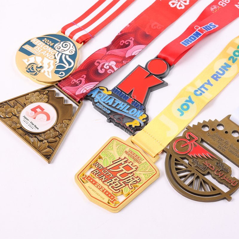 Screen printed polyester medal ribbons for award ceremonies and sports events