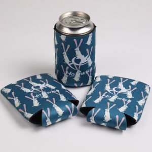 Foldable neoprene cup sleeve koozie, compact storage design with clean stitching and premium quality