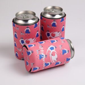 Foldable neoprene cup sleeve koozie, compact storage design with clean stitching and premium quality
