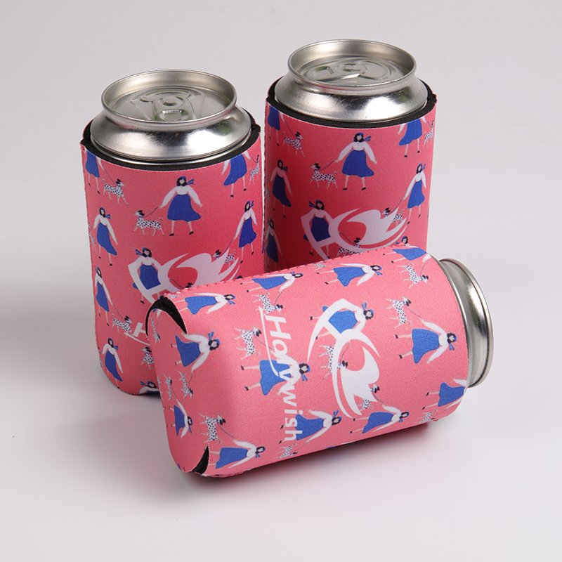 Foldable neoprene cup sleeve koozie, compact storage design with clean stitching and premium quality