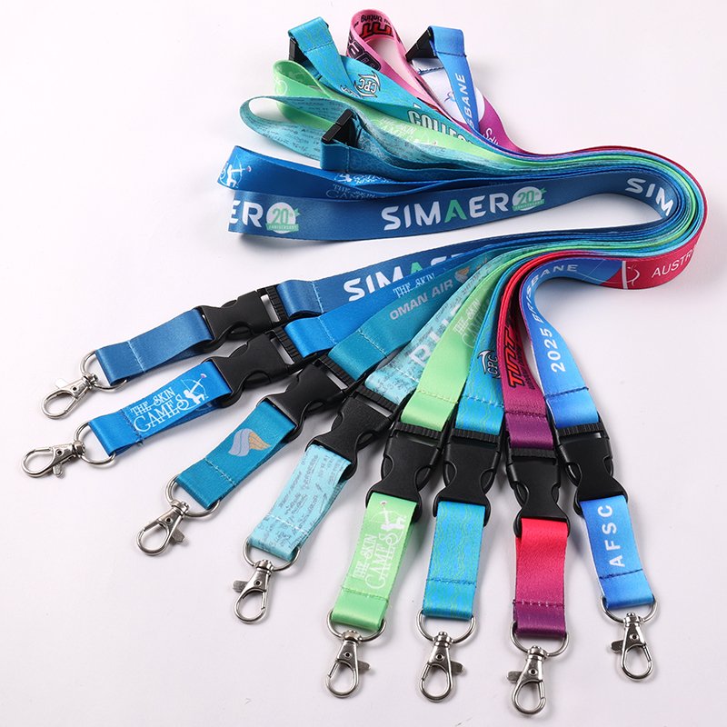standard polyester lanyards | custom heat transfer printed logo
