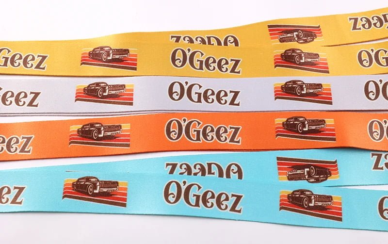ull color heat transfer printed lanyard with custom pattern and brand artwork