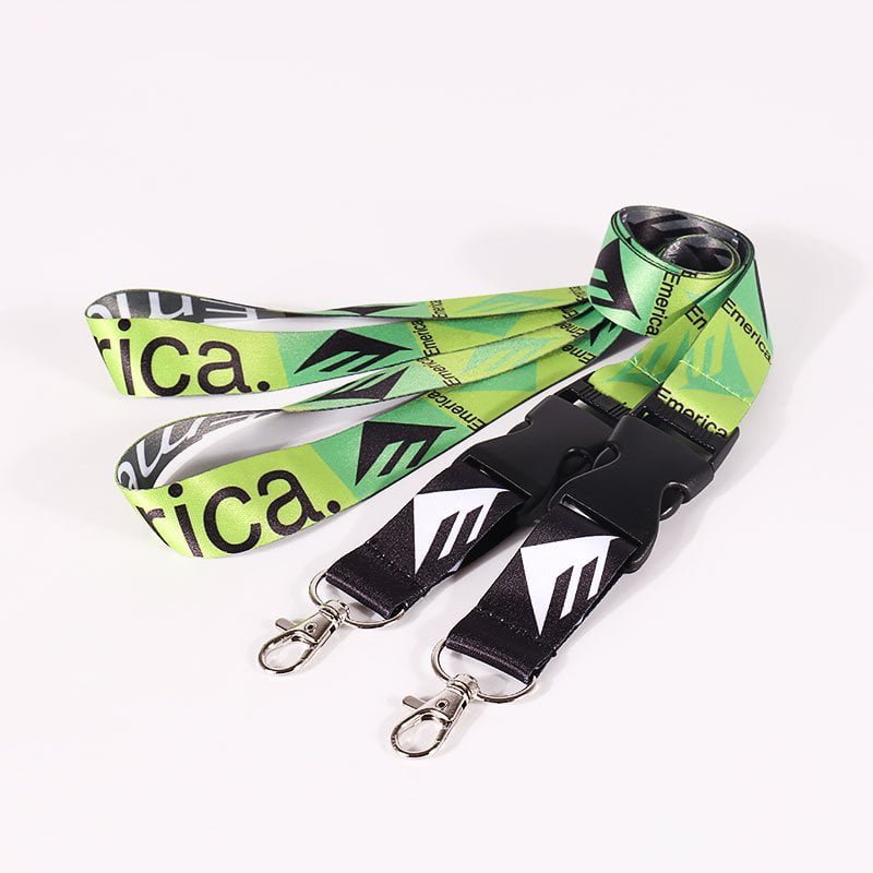 Detachable lanyard with plastic buckle, full-color heat transfer printing for events, ID badges and keys