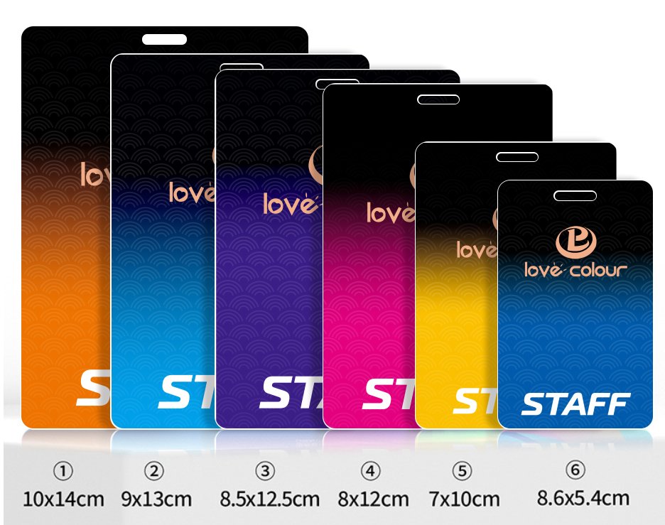 Custom PVC event badge size
