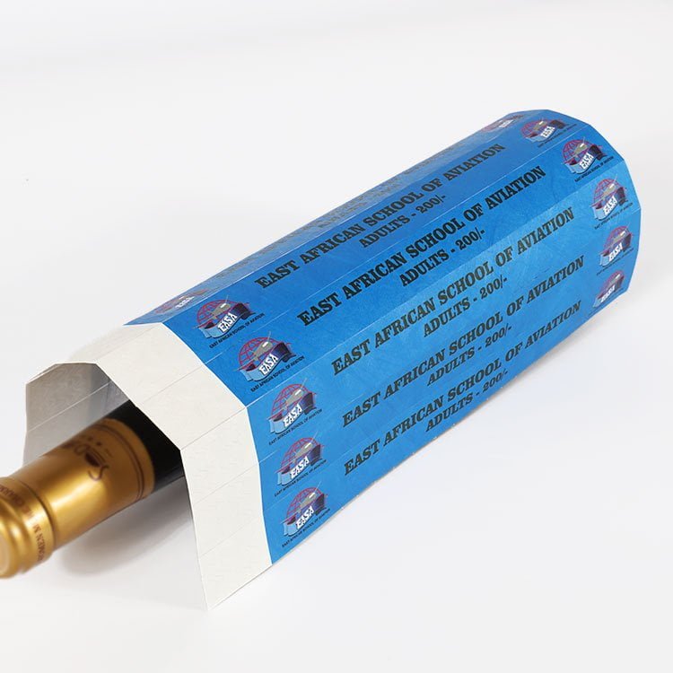 Red Tyvek event wristband with QR code and barcode printing for entry control