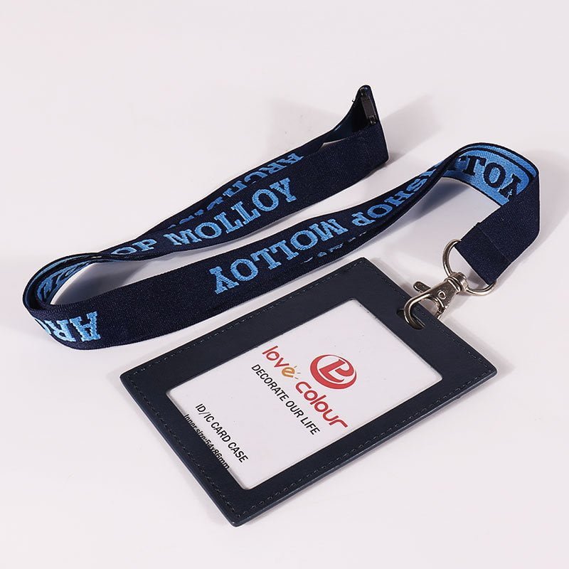 Embroidered Badge Holder Set | Zinc Alloy Slider Laser Logo | PVC ID Cards