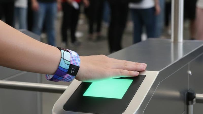 RFID event wristbands used for secure access control at corporate events