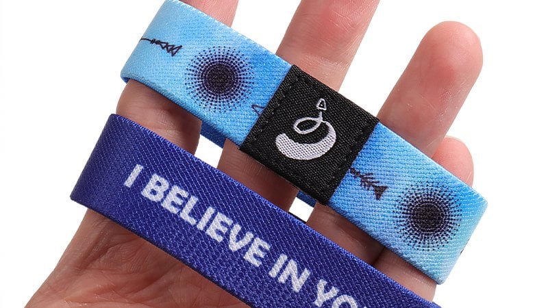 Custom event wristbands printed with logo event name and access level