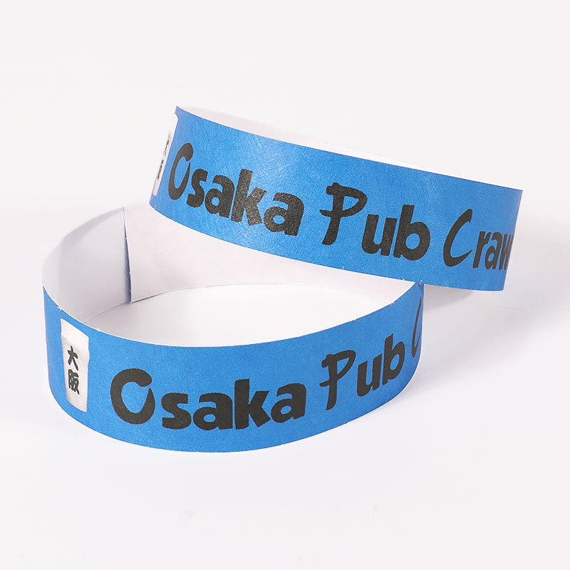 Tyvek wristband material texture and tear resistant surface