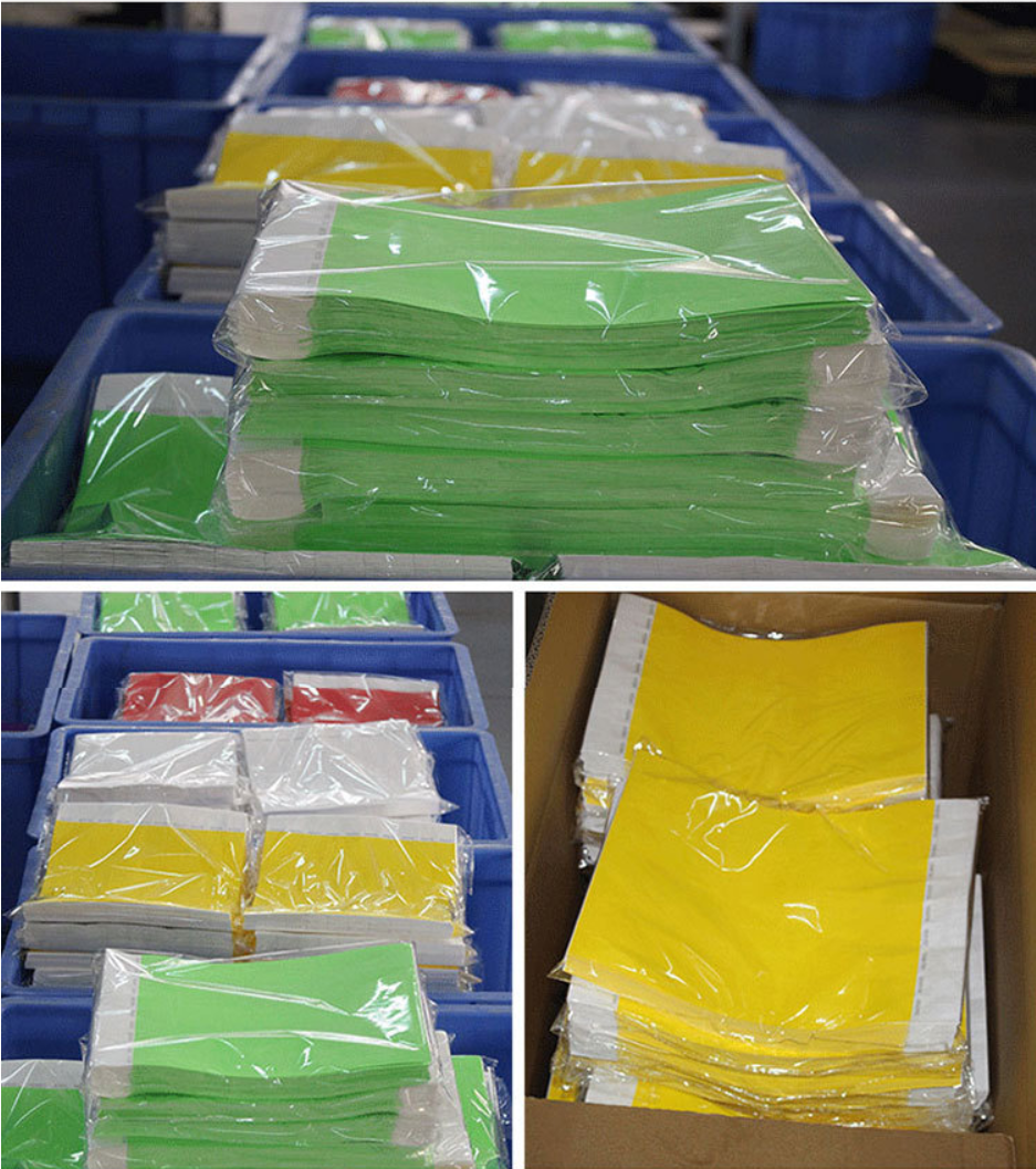 Tyvek wristband ready stock and bulk packing for fast shipping