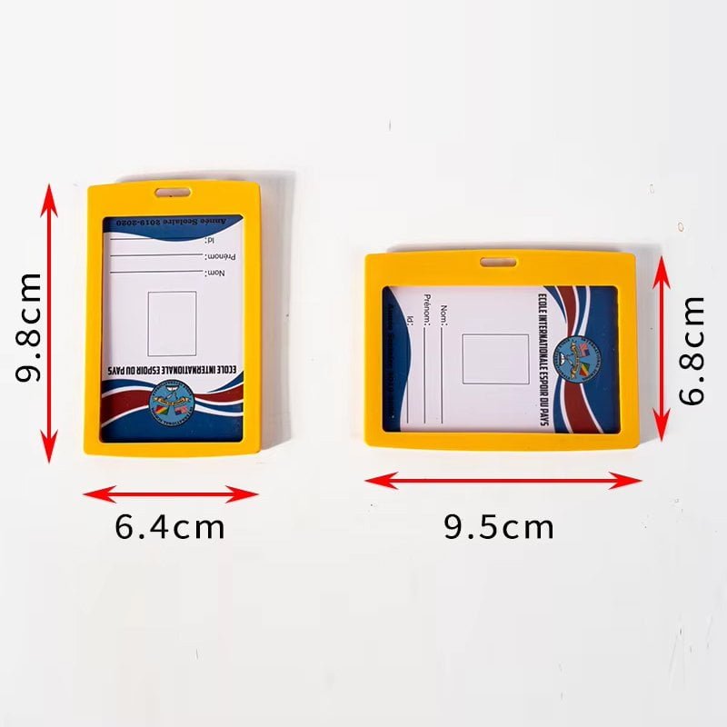 Durable custom hard plastic card holder with clear window