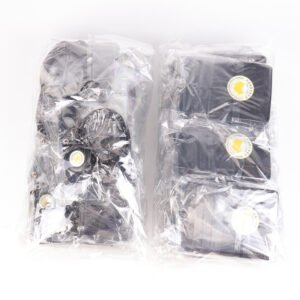 black pu leather id badge holder with clear window and retractable reel