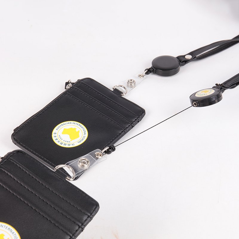 id card holder with zipper compartment for cash coins and small items