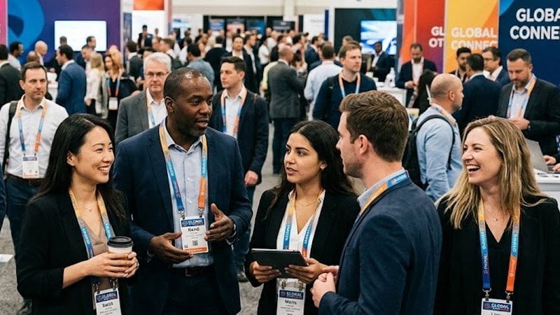 Branded lanyards providing cost-effective daily brand exposure in professional settings