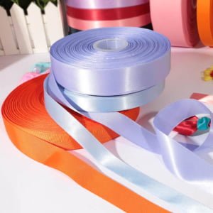 Decorative solid color satin ribbon for florist bouquet and floral arrangements