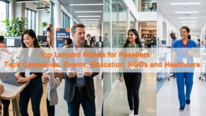 custom lanyards used in tech companies events schools NGOs and healthcare industries