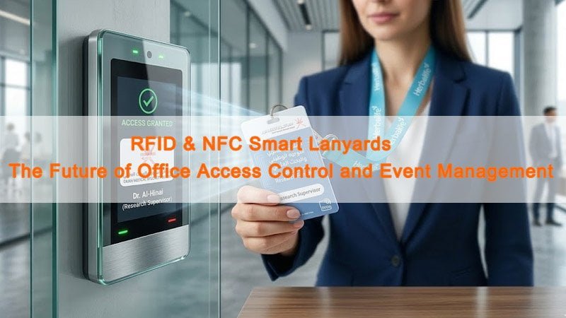 RFID and NFC smart lanyards for office access control and event management
