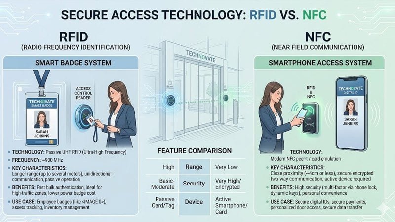 RFID vs NFC smart lanyard technology comparison