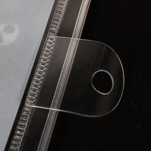 Clear flexible PVC badge holder for ID cards and passes