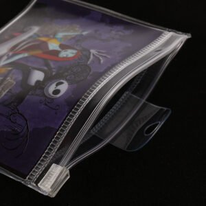 Soft PVC ID card holder with secure closure