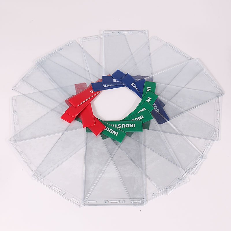 durable soft pvc id holder waterproof badge holder for events