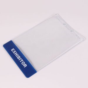 clear pvc card holder for staff id badges and access cards