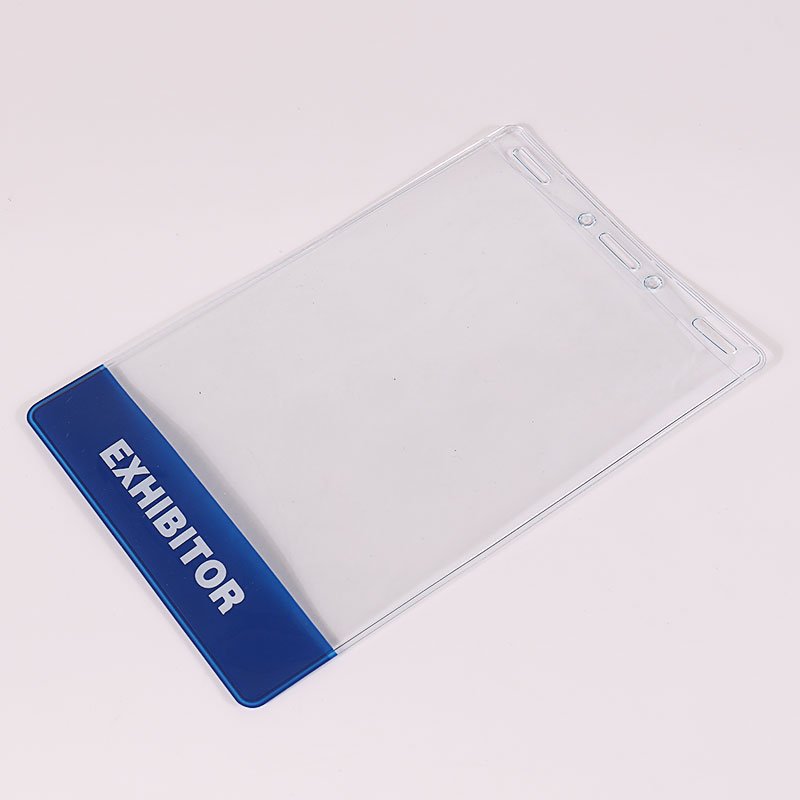 clear pvc card holder for staff id badges and access cards