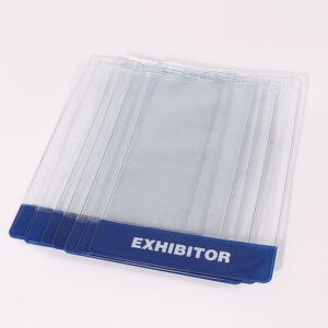 soft pvc id card holder with custom colored bottom and printed logo