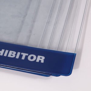 soft pvc id card holder with custom colored bottom and printed logo