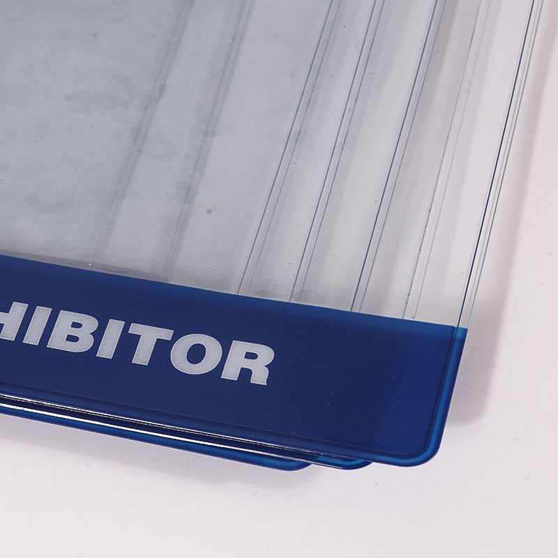 soft pvc id card holder with custom colored bottom and printed logo